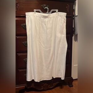 Eileen fisher pure linen white midi skirt